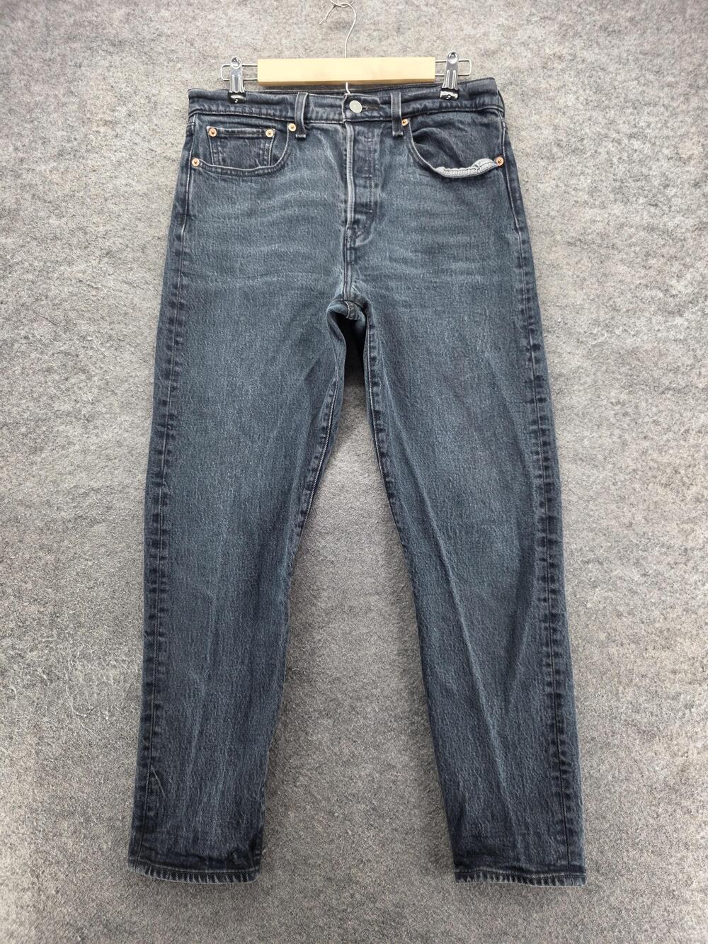 Levi's Jeans Womens 30 Gray Charcoal Wash Straight Slim High Rise 28 Inseam
